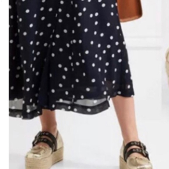 ❣️sold❣️Miu Miu Gold ballet flat Form espadrilles - Picture 2 of 14